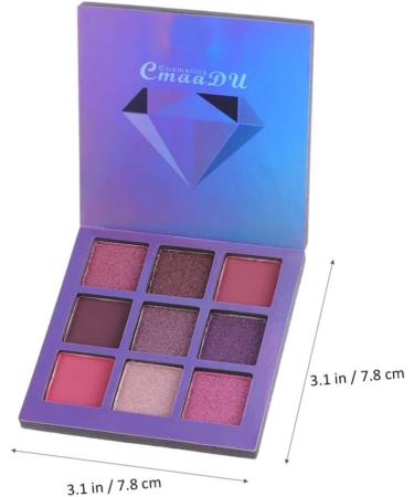 Mipcase Makeup Plattete 9 Glitter Eye Shadow Shimmer Eyeshadow Makeup Palette Eyeshadow Palette Bright Light Sequins Micowave 1 count (Pack of 1) Purple - Buy Online on GoSupps.com