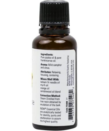 Now Foods Frankincense Essential Oil Blend 20% - 1 fl oz (30 ml) | Pure Aromatherapy - Buy Online on GoSupps.com
