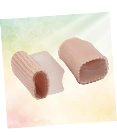 Healifty Silicone Gel Toe Separator Caps - Hammer Toe Sleeves for Toe Cushion Brace and Eversion Correction - 1 Pair Beige - Buy Online on GoSupps.com