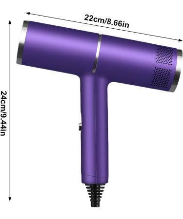 Ionic Hair Dryer Fast Dry Ionic Hair Dryer | High-Speed Blower Hair Dryer Travel Lightweight Hair Blow Dryer for Hotel Household Dormitory Haoying US Purple - Buy Online on GoSupps.com