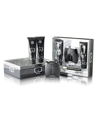 New Brand Prestige Extasia Black for Men - 4 Pc Gift Set 3.3oz EDT Spray 4.3oz Shower Gel 4.3oz After Shave 0.67oz EDT Spray