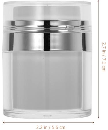 LALAFINA 2PCS 30ML Airless Pump Jars Airless Cosmetic Containers Refillable Lotion Jar Travel Lotion Dispenser for Creams Gels Lotions - Buy Online on GoSupps.com