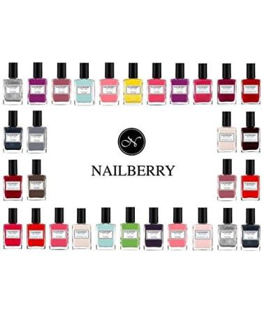 Nailberry L'Oxyg ne Oxygenated Nail Lacquer in Blueberry 15ml - 12-Free Vegan Halal Formula for Healthy & Long-Lasting Color - Buy Online on GoSupps.com