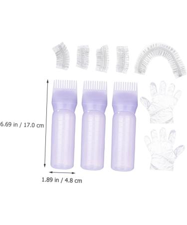 POPETPOP 1 Set bleach hair kit hair bleaching kit for dark hair bleach kit hair coloring tools hair dye kit hair oil bottle shower caps hairstyling gloves earmuffs portable purple plastic 6.9x4.8cm Purple - Buy Online on GoSupps.com