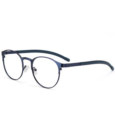 Retro reading glasses for women/men reading glasses photochrome near and long-distance glasses light reading glasses anti-eye load computer reader (color: blue size: +2.00) +2.00