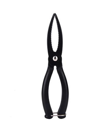 Soluptanisu Fish gripper fish gripper plastic Fish flu ABS lightweight stainless steel fish pliers fishing claw Fish lip holder lock clamp black