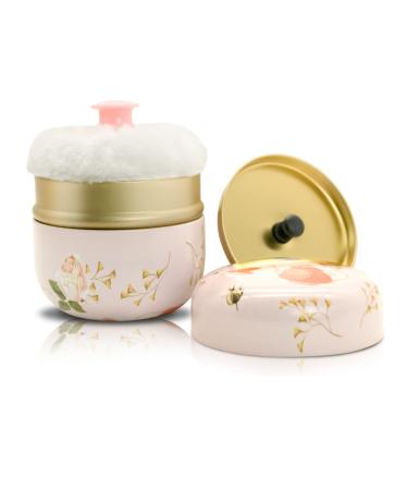 BBKON Large Powder Puff for Body Powder with Powder Container, Soft Powder Puff and Dusting Powder Travel Case (Romantic feelings)