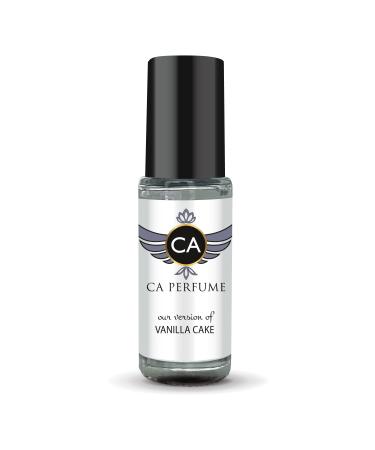 CA Perfume Impression of Vanilla Cake For Women & Men Replica Fragrance Body Oil Dupes Alcohol-Free Aromatherapy Sample Travel Size Concentrated Long Lasting Attar Roll-On 0.14 Fl Oz/4ml-X1