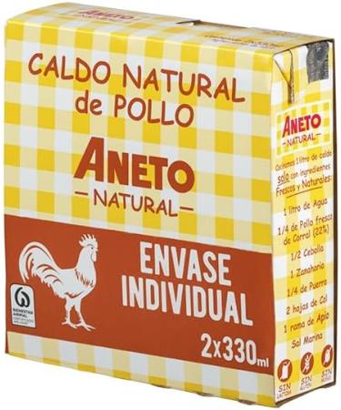 Aneto 100% Natural - Chicken Broth - Box of 6 Units of 2X330ML - Buy Online on GoSupps.com