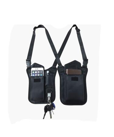 Anti-Thief Hidden Underarm Shoulder Bag, Concealed Pack Pocket, Multi-Purpose Men/Women Safety Double Storage Shoulder Armpit Bag Holster Tactical Bag for Travel Outdoors