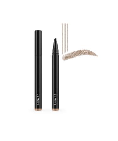FARMASI BLONDE Eyebrow Microblading Pencil: Waterproof Smudge-Proof Long-Lasting Microblading Effect for Natural-Looking Perfectly-Defined Brows Effortlessly and Stays on All Day