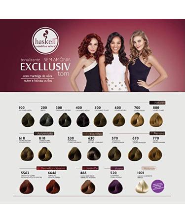 Haskell Linha Excllusiv Tom Castanho Escuro 300 - Kit Bisnaga + Frasco Aplicador + Sache | Dark Brown Hair Dye Set - Buy Online on GoSupps.com