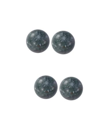 Homsfou 4 piece massage Chinese sound balls Hand exercise Stressball stress balls for adult jade ball relief ball from jade chinese style handball stone ball gymnasium ball older mediumx2pcs blackx2st