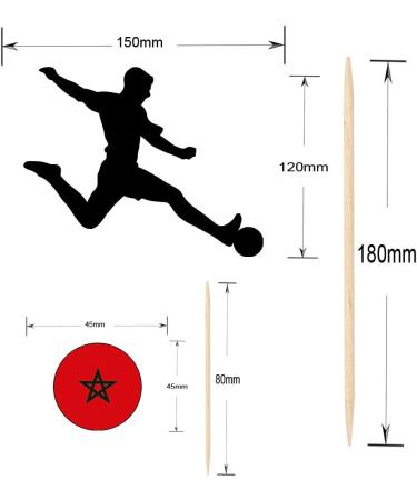 Morocco Football Silhouette Flag Mix Party Food & Cupcakes Picks Decorations Toppers (pack of 14) - Buy Online on GoSupps.com