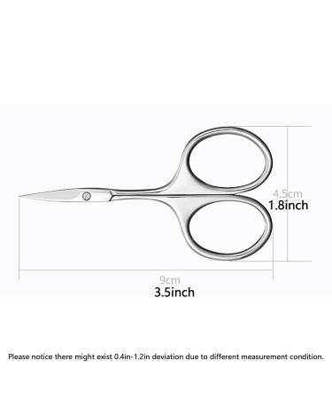 Manual Eyebrow Cutter & Tweezers | Eyebrow Care Scissors for Beard Eyelashes Nose Hair - Silver - Buy Online on GoSupps.com