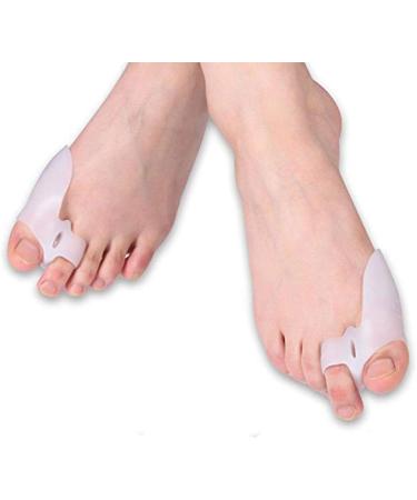 PediMend 2X Silicone Gel Toe Separator for Big Toe Alignment & Bunion Protection - Toe Straightener & Alignment Support - Unisex Foot Care (White) - Buy Online on GoSupps.com