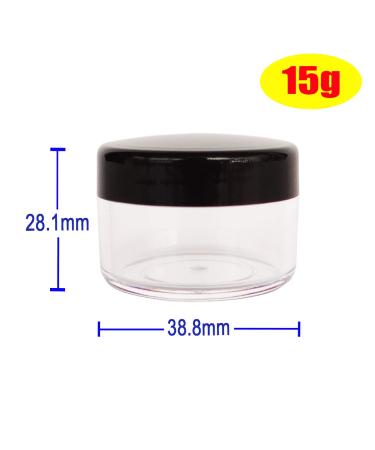 GreatforU 20x 15g Sample Jars - Empty Nail Art & Cosmetic Cream Containers - Ideal for International Shipping - Buy Online on GoSupps.com