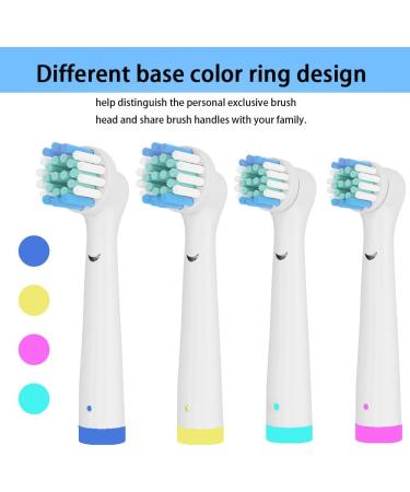 Replacement Toothbrush Heads for Oral B Braun - Soft Bristle Electric Toothbrush Heads (4PCS) - Small Medium Large Sizes - Gentle Cleaning - Buy Online on GoSupps.com