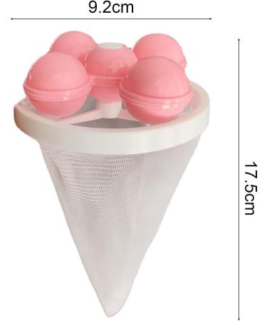 Lint Hair Catcher Washing Machine Filter Ball Washer Lint Catcher with Mesh Bag A Reusable Wear Resistant Laundry Cleaning Tool Pink - Buy Online on GoSupps.com