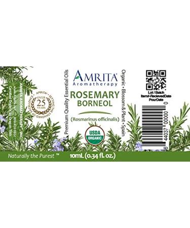Organic Rosemary Borneol Essential Oil 100% Pure Undiluted Rosemarinus officinalis Therapeutic Grade Premium Quality Aromatherapy Oil Tested & Verified 10ML Rosemary 0.34 Fl Oz (Pack of 1) - Buy Online on GoSupps.com