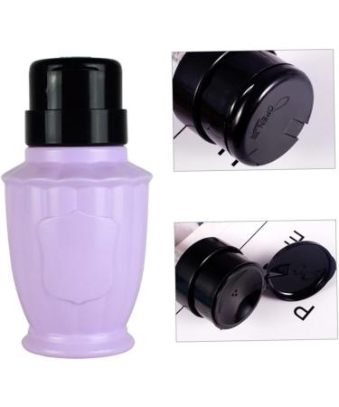 Housoutil Travel Pump Bottle Alcohol Dispenser Bottle Nail Remover Bottle Press Pump Bottle Travel Dispenser Push down Liquid Dispenser Empty Purple Nail Polish Cosmetic medium Purple - Buy Online on GoSupps.com