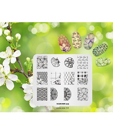 KADS Nail Art Stamping Plate Set - Night Sky, Flower, Beach Designs | 4Pcs Template Image Plates for Salon-quality Nail Designs - Buy Online on GoSupps.com