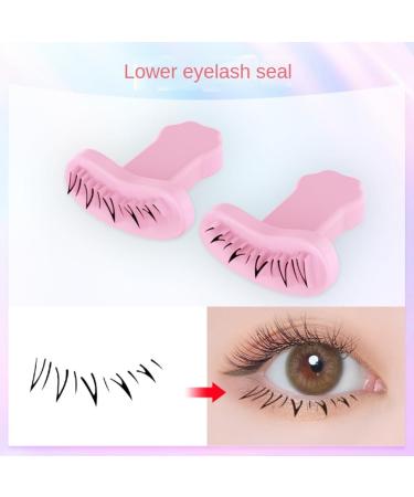 Tdkfdswdoa Women Eyelash Stamps Tool Eye Makeup Tool DIY Lower Lashes Extensions Natural Look for Make Up Beginner False Eyelash Pink - Buy Online on GoSupps.com