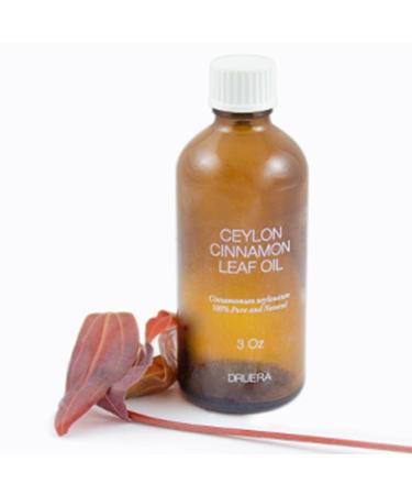 Ceylon Cinnamon Leaf Oil 3 floz (88.72 ml) steam Distilled and Shipped from Sri Lanka by DRUERA
