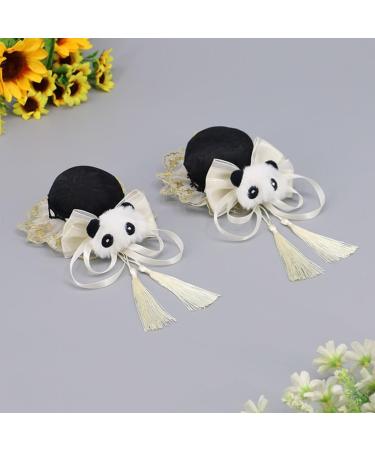 Limtula Womens Bows Hair Clip Cute Plush Panda Decorations Bowknot Hairpin Cosplays Lolitas Hair Accessory for Party Show Red - Buy Online on GoSupps.com