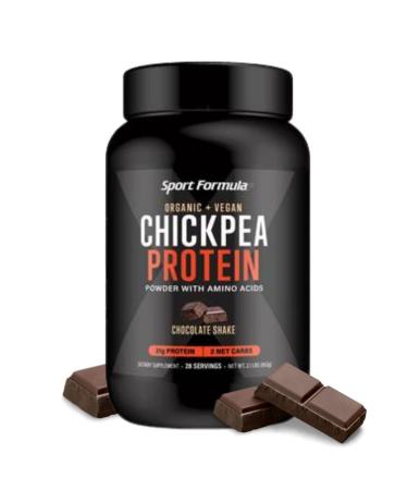 Sport Formula Chickpea Protein Powder Organic and Vegan Plant Based Protein All Natural Protein Powder with Essential Amino Acids Chocolate Flavor only 2 net Carbs with 21 Grams Protein
