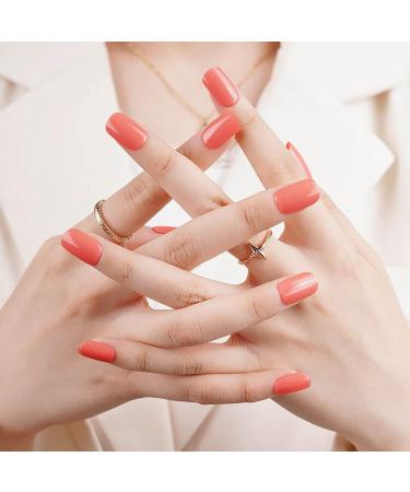Zaubern gel4Home- UV wraps UV nail foils gel nail wraps semi cured gel nails (coral)