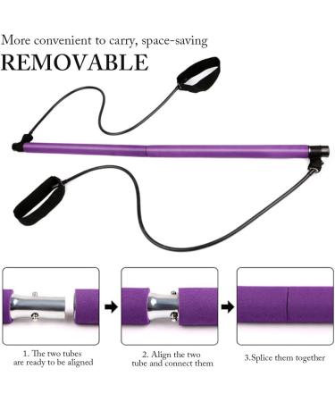 Pilates Sculpt Bar 1/2PCS Fitness Long Resistance Bands Bar Portable Yoga Exercise Stick Bar Pilates Workout Gym Equipment for Men Women Home & Bodybuilding 1pc - Buy Online on GoSupps.com