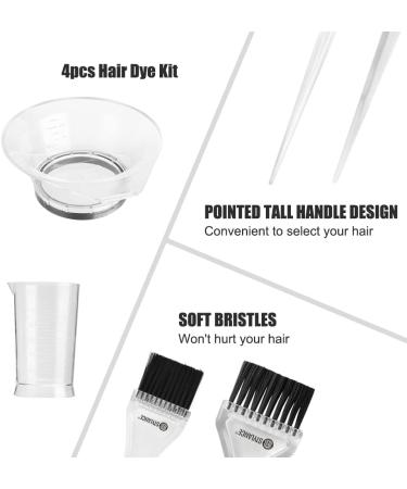 STYLANCE 4Pcs Professional Salon Hair Coloring Kit - Dye Brush, Mixing Bowl, Measuring Cup - Hair Dye Tools for DIY Salon at Home - Buy Online on GoSupps.com