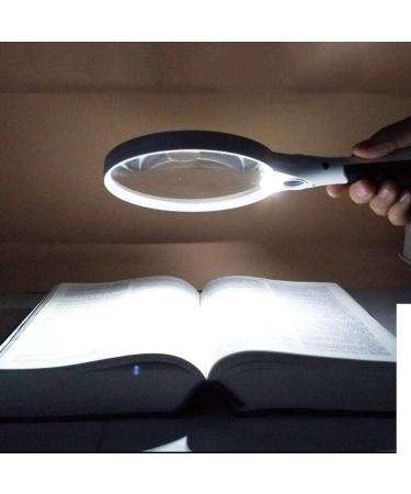 Magnifiers Large Mirror 20 Times with Light 135MM Handheld Optical HD 2/4 Times Children's Elderly Reading Identification Reading Aids - Buy Online on GoSupps.com