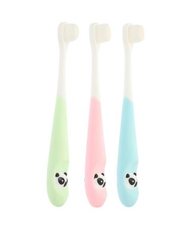 Plafope 3 pieces of children travel toothbrush with soft bristles children's toothbrush children's toothbrush ergonomic toothbrush practical toothbrush toddler toothbrush age 3 12