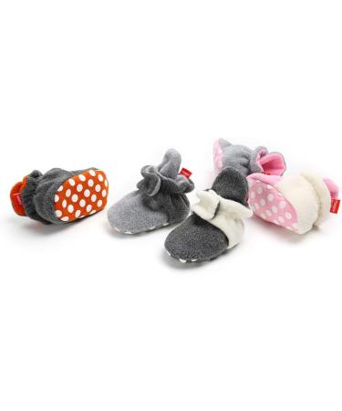 EDOTON Unisex Newborn Winter Boots - Warm Stripe Bootie Socks 0-6 Months (Pink Cream) - Buy Online on GoSupps.com