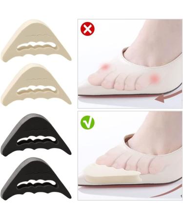 Adjustable Toe Filler Inserts 4 Pairs - Reusable Shoe Fillers for Men & Women - Black + Beige - Buy Online on GoSupps.com