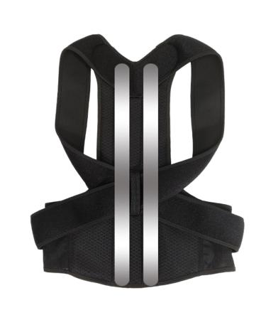 DFHBFG Alloy Bar Posture Corrector Shoulder Back Brace Clavicle Support Slouching Hunching Adjustable Trainer Waist(XL Code) XL code D