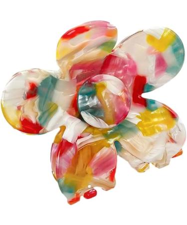 Limtula Sweet Girls High Ponytail Hair Claw Lovely Female Colorful Flower Shape Hair Claw Casual Banquet Hair Clip for Girls - Buy Online on GoSupps.com