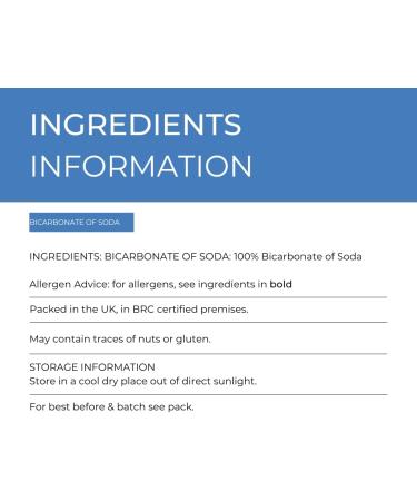 Hides Fine Foods - Bicarbonate of Soda 500g - GMO Free - Suitable for Vegetarians - Raising Agent - Baking - Soda Bread - Cakes - Pancakes - Cookies - Scones - Buy Online on GoSupps.com
