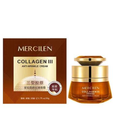 Mercilen Collagen III Anti-Wrinkle Cream Firming Moisturizer for Face 1.7 fl oz
