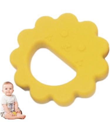 Baby Chew Toy | Silicone Teethers for Babies - Cute Flower Shape Molar Teether Baby Teething Toys for 0-6 Months 6-12 Months Freezer BPA Silicone Molar Teether Chew Toys Dtt Egg Fruit - Buy Online on GoSupps.com