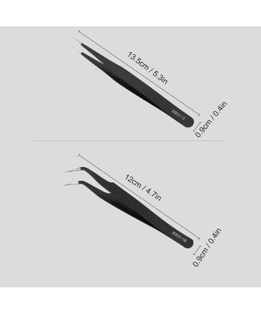 4pcs Anti-Static Stainless Steel Tweezers Set - Essential Beauty Tools for Eyebrows | International Shipping Available - Buy Online on GoSupps.com