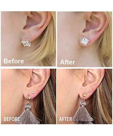 6 Pairs Adjustable Earring Lifters | Hypoallergenic Secure Backs | 18K Gold Plated & Sterling Silver | Heart, Crown, Clover Styles - Buy Online on GoSupps.com