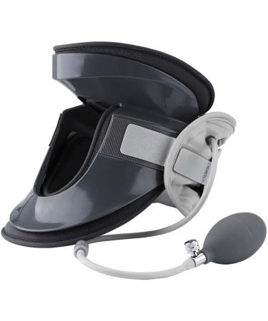 JLASDR neck protection neck tractor portable adjustable ergonomic naked tendon with airbag support to relieve neck pain and vertebral pressure (color: a)