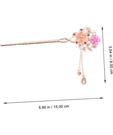 Mikinona vintage hair stick classical modeling bun China hair claw clips Hair up Miss Opal Chopsticks flowers women's the flowers hair sticks for buns flower tassel hairpin - Buy Online on GoSupps.com