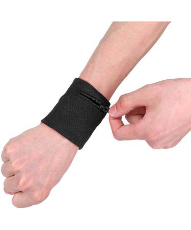 Buy Sports Bracelet Zipper Workout Wallet - Gym Wrist Bag for Cycling & Running | Waterproof Black | Coin & Keys Storage - Buy Online on GoSupps.com