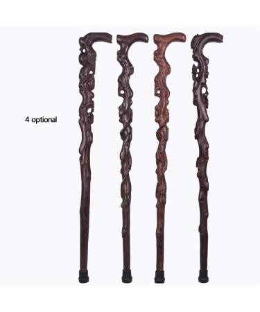 Chicken Wing Wooden Root Carving with Shape Middle-Aged Crutch Anti-Skid Walking Stick Wood Carving Crutches Hello Independence B - Buy Online on GoSupps.com