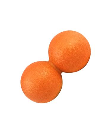 Lurrose massage roller peanut double ball triggered point ball muscle knot ball peanut ball double lacrosse ball yoga ball acupressure roller peanut roll Massage relaxation ball m orange