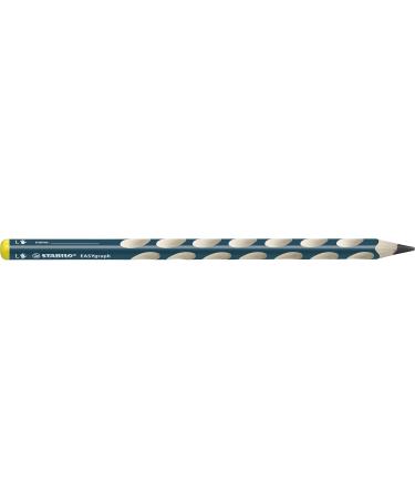 STABILO EASYgraph Ergonomic Triangular Pencil for Left-Handers - Petrol - Pack of 6 - HB Graphite Grey - Buy Online on GoSupps.com